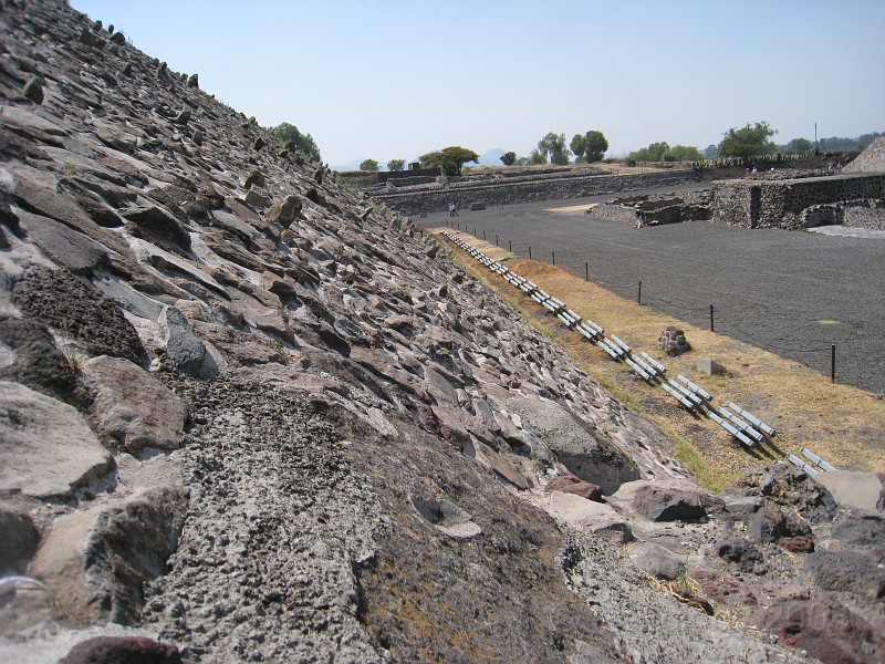 Mexico Pyramids - Mexico City 2009 0345.jpg - A trip to the Teotihuacan area of Mexico to visit the pyramids. A vast complex and a great climb to the top. This was followed by lunch in a cave, then a visit to the historical center of Mexico City. March 2009.